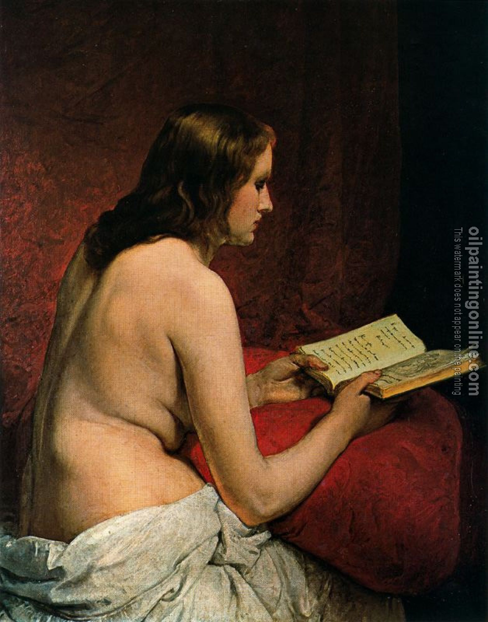 Francesco Hayez - Odalisque with Book